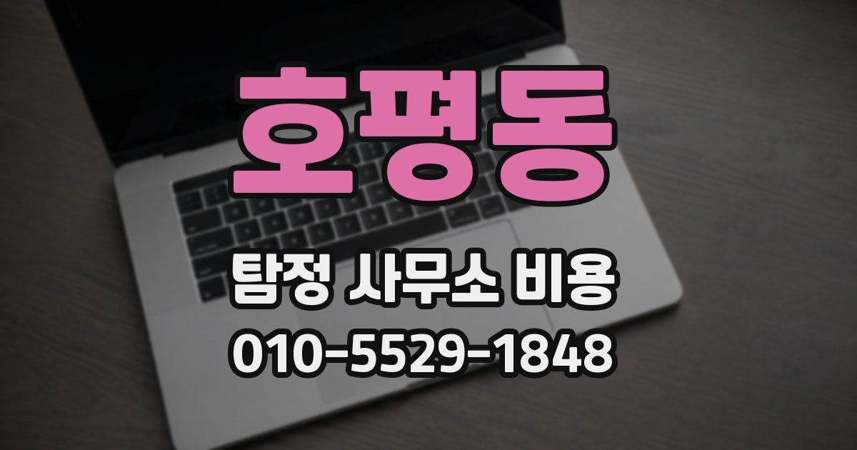 호평동 탐정 사무소 비용