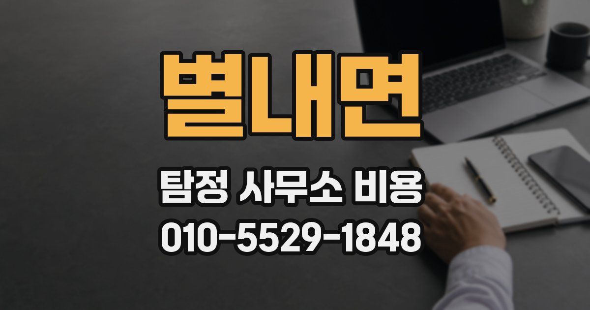 별내면 탐정 사무소 비용