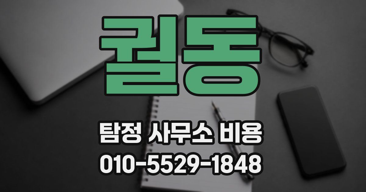 궐동 탐정 사무소 비용