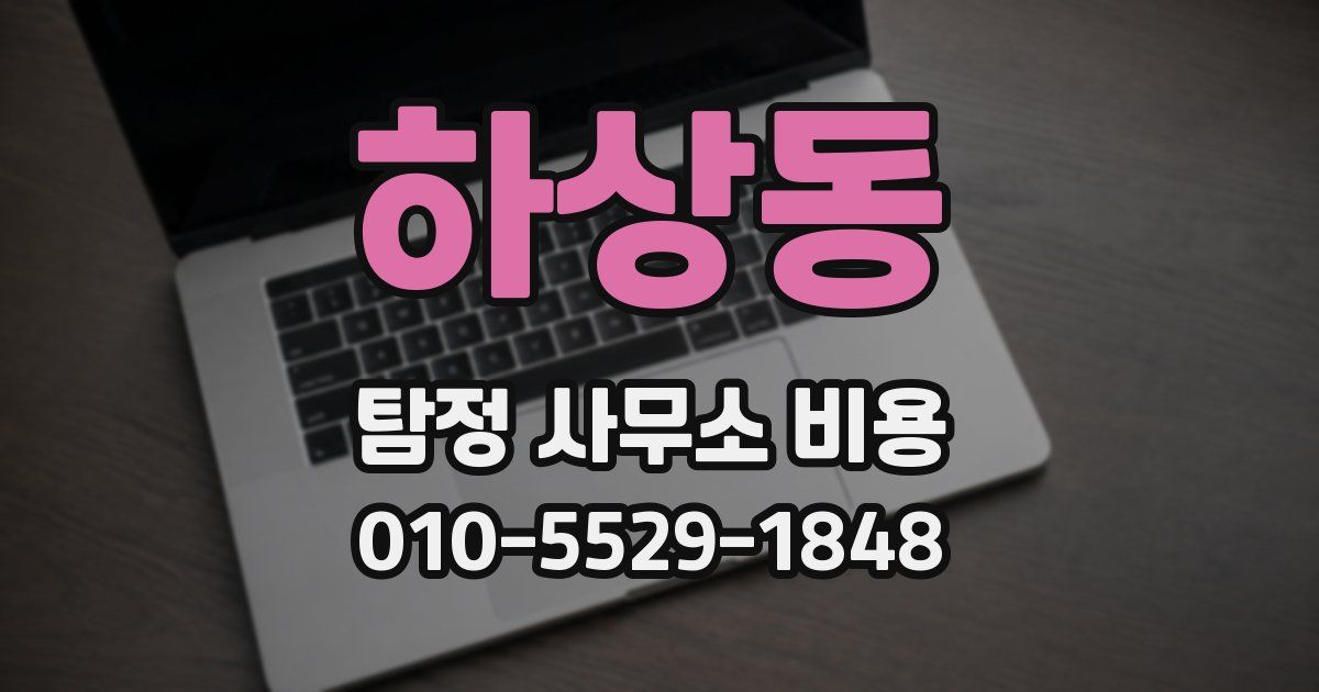 하상동 탐정 사무소 비용