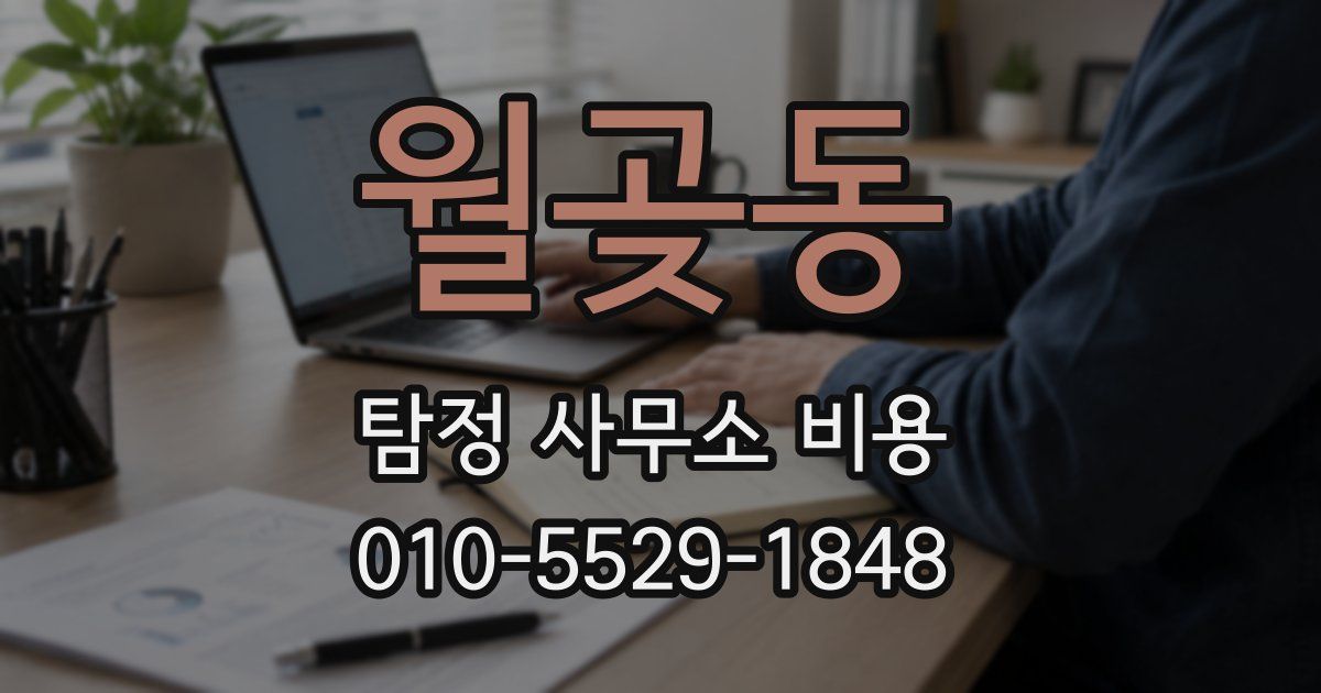 월곶동 탐정 사무소 비용