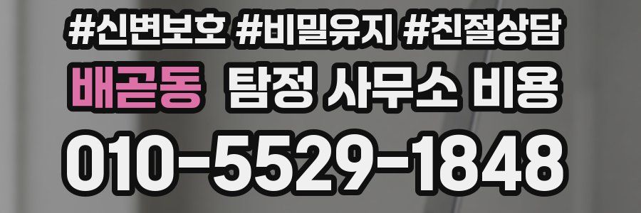 배곧동 탐정 사무소 비용