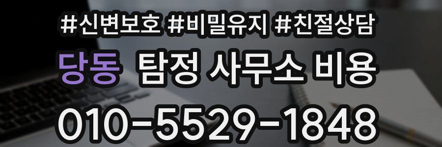 당동 탐정 사무소 비용
