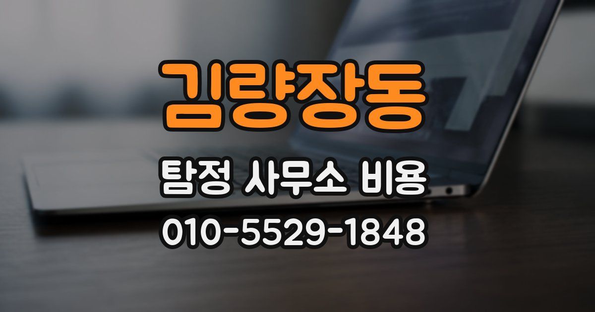 김량장동 탐정 사무소 비용
