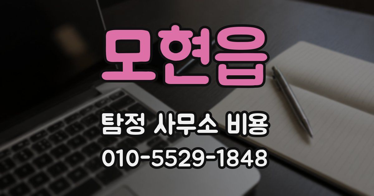 모현읍 탐정 사무소 비용