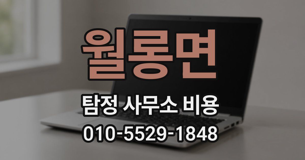 월롱면 탐정 사무소 비용