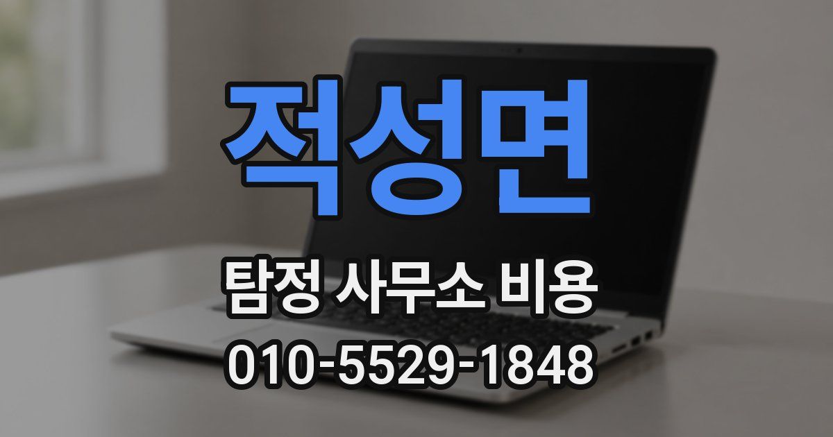 적성면 탐정 사무소 비용
