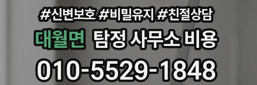 대월면 탐정 사무소 비용
