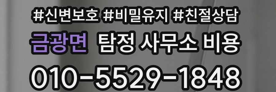 금광면 탐정 사무소 비용