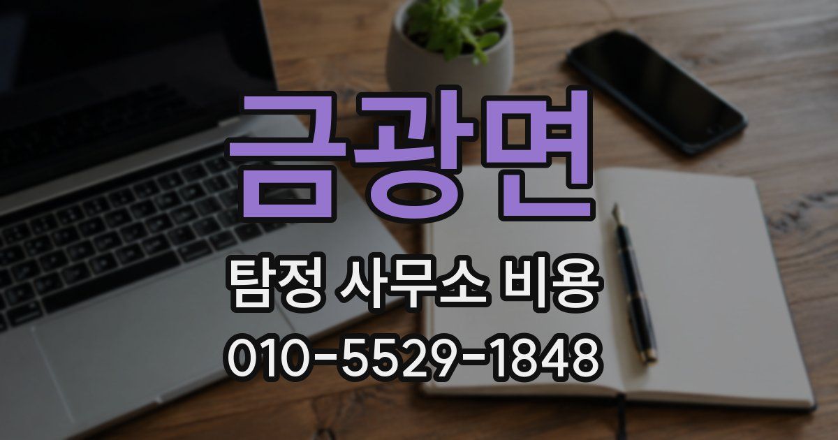 금광면 탐정 사무소 비용