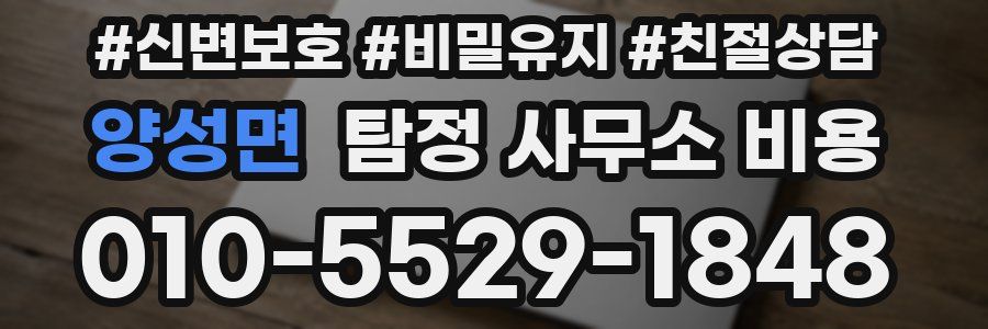 양성면 탐정 사무소 비용