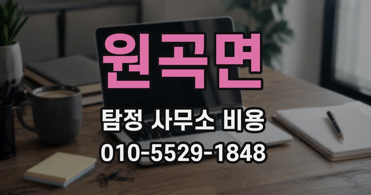 원곡면 탐정 사무소 비용