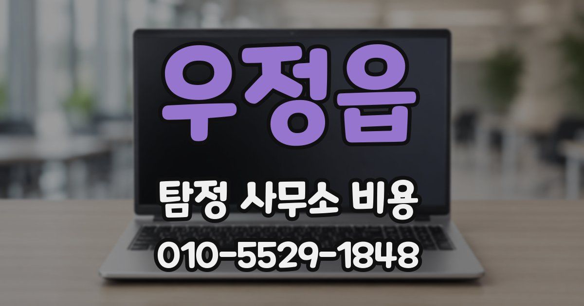 우정읍 탐정 사무소 비용