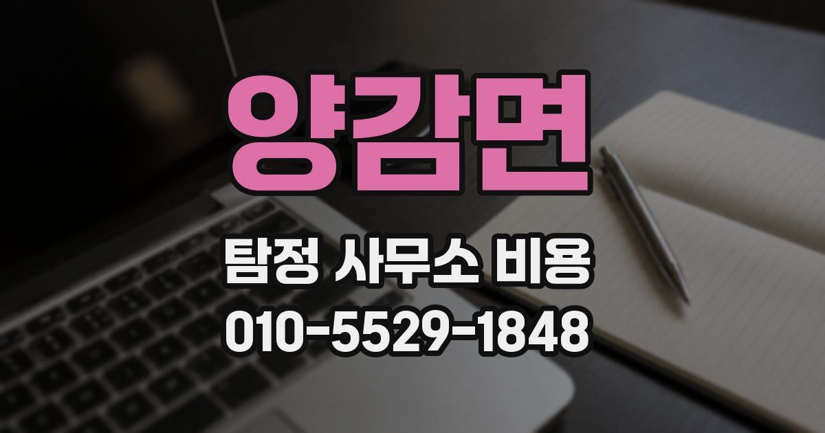 양감면 탐정 사무소 비용
