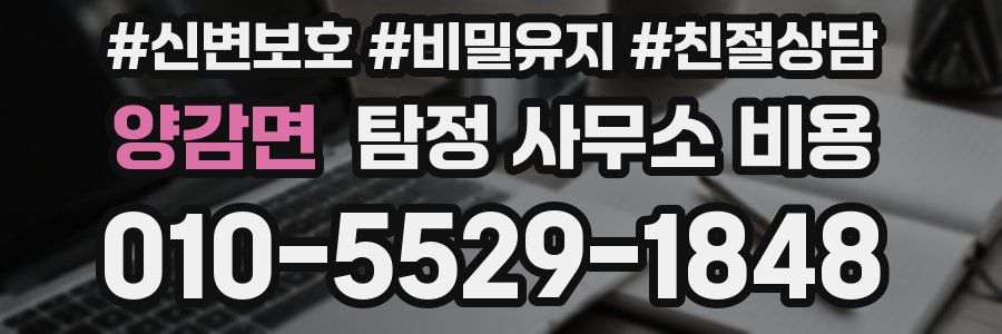 양감면 탐정 사무소 비용