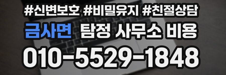 금사면 탐정 사무소 비용