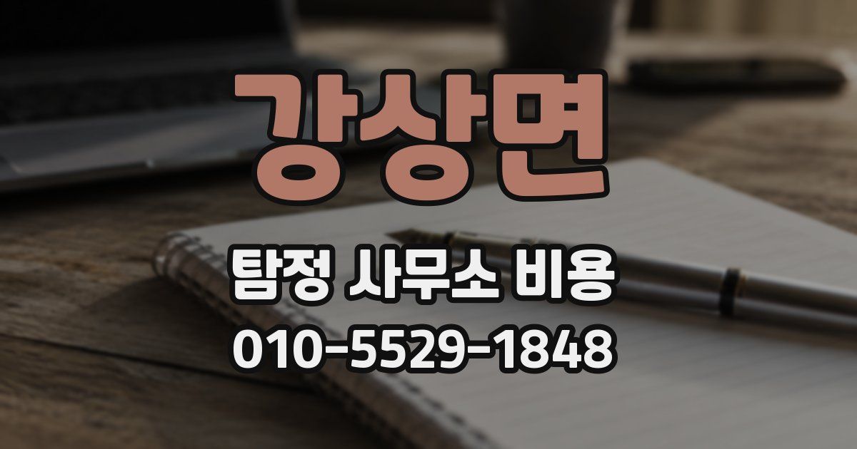 강상면 탐정 사무소 비용