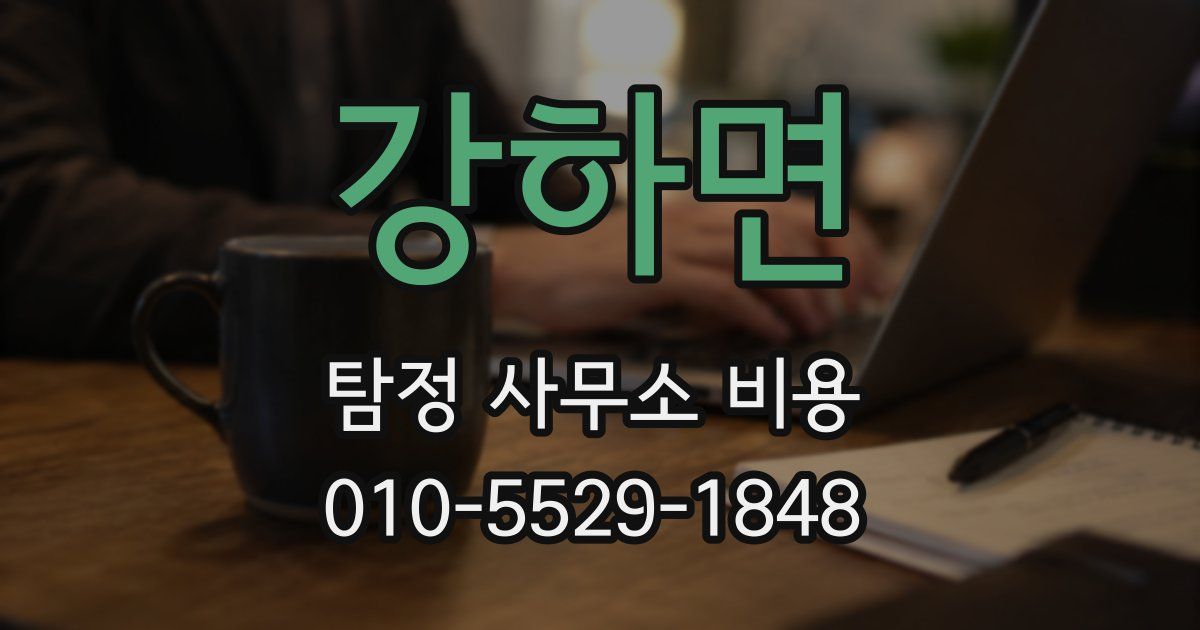 강하면 탐정 사무소 비용