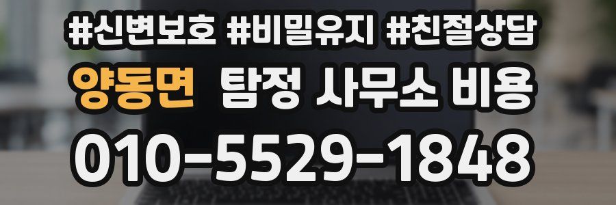 양동면 탐정 사무소 비용