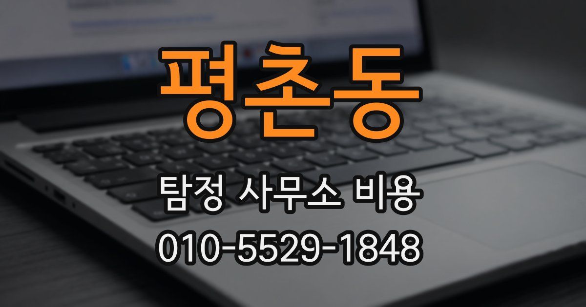 평촌동 탐정 사무소 비용
