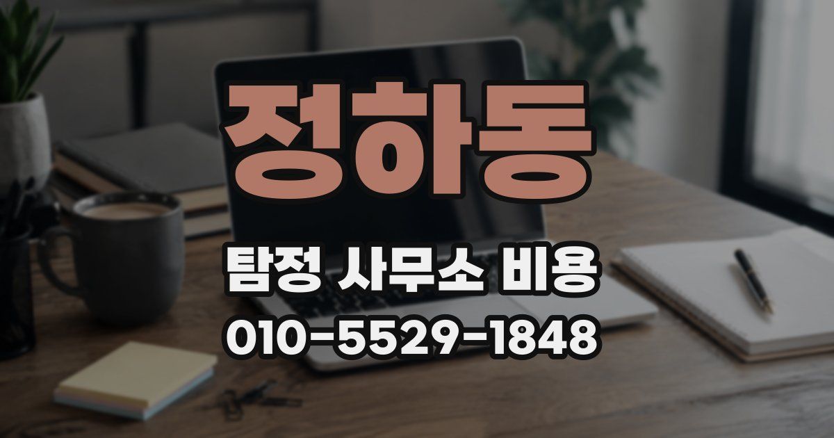 정하동 탐정 사무소 비용