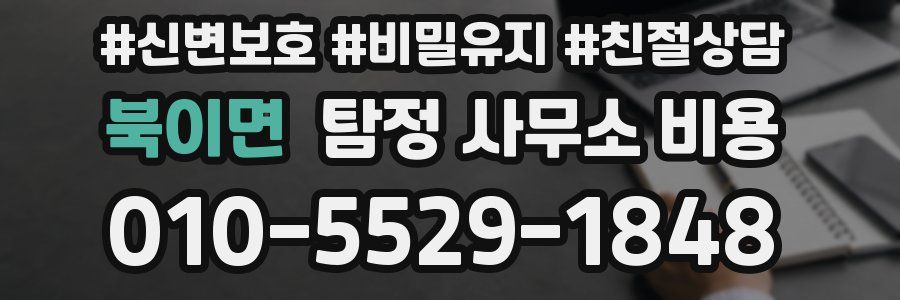 북이면 탐정 사무소 비용