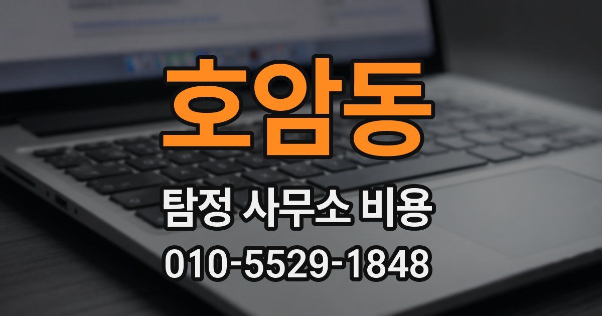 호암동 탐정 사무소 비용