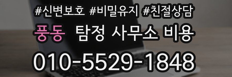 풍동 탐정 사무소 비용