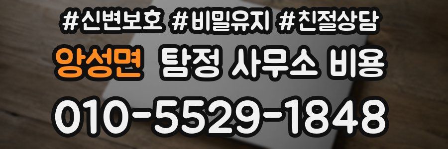 앙성면 탐정 사무소 비용
