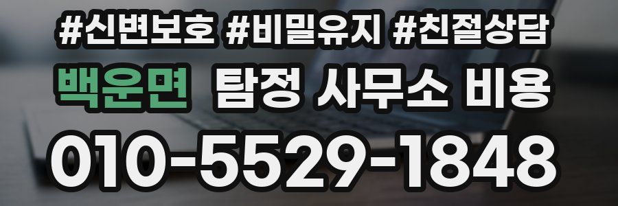 백운면 탐정 사무소 비용