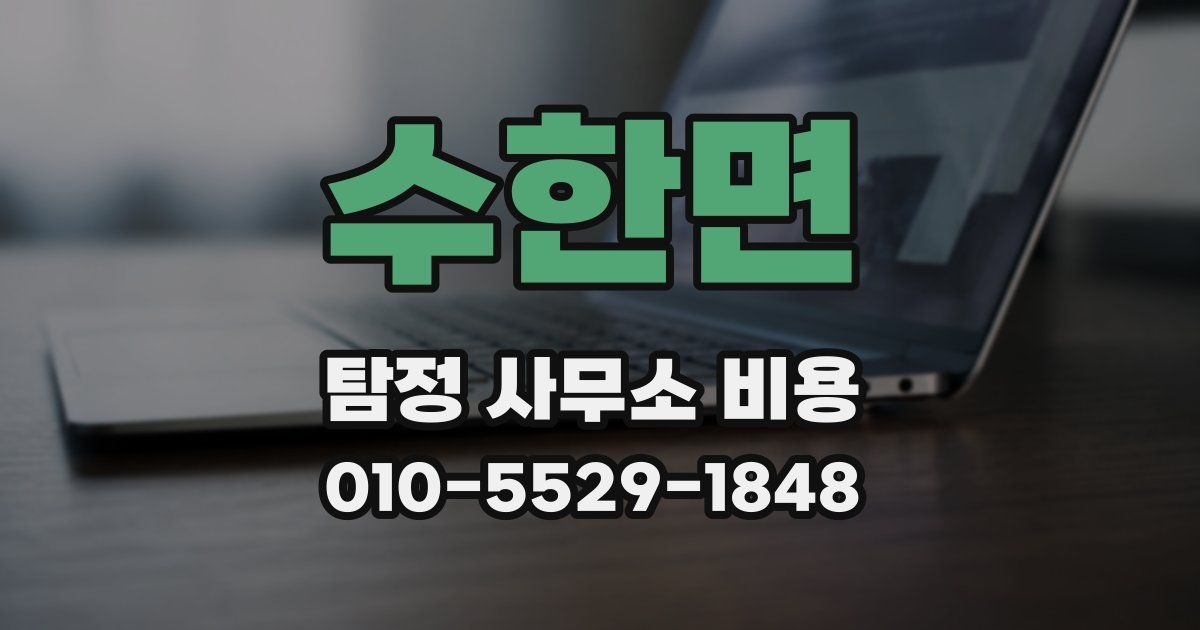 수한면 탐정 사무소 비용