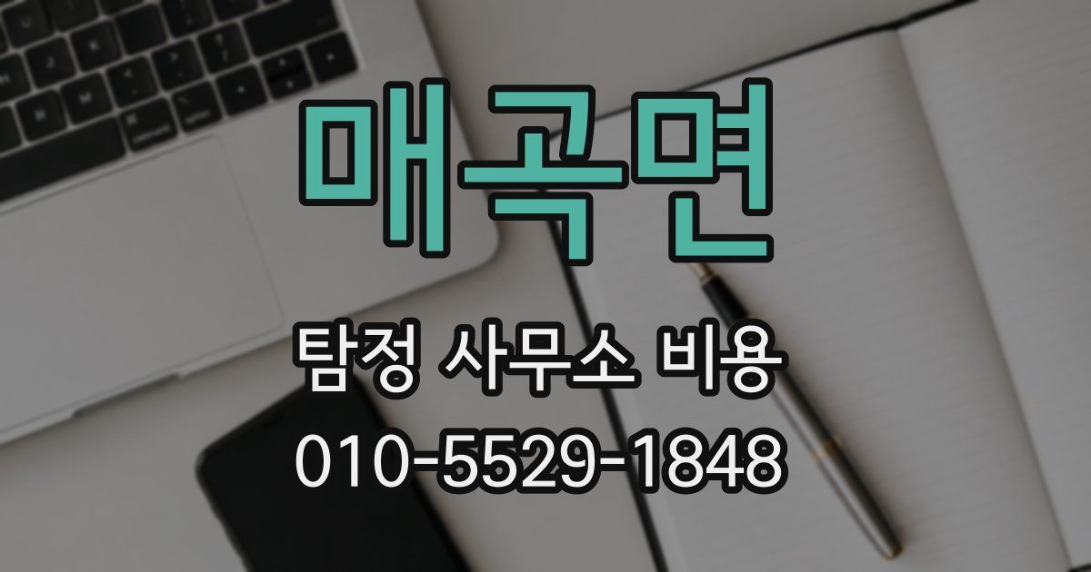 매곡면 탐정 사무소 비용