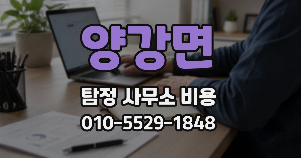 양강면 탐정 사무소 비용