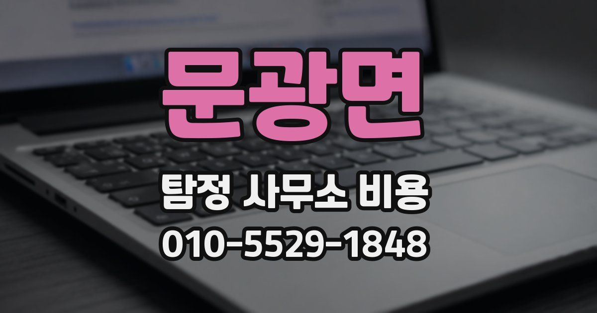문광면 탐정 사무소 비용