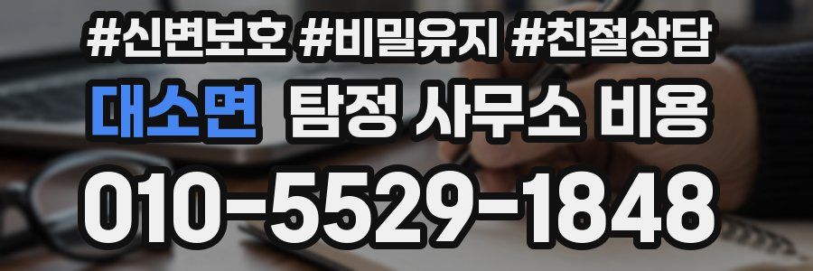 대소면 탐정 사무소 비용