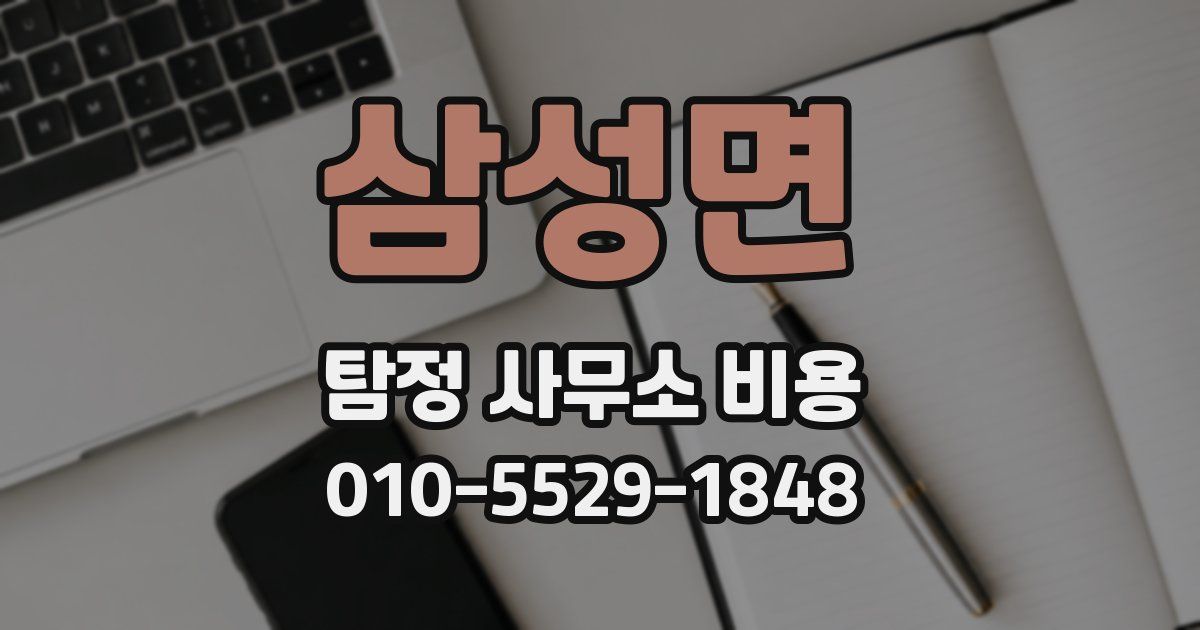 삼성면 탐정 사무소 비용