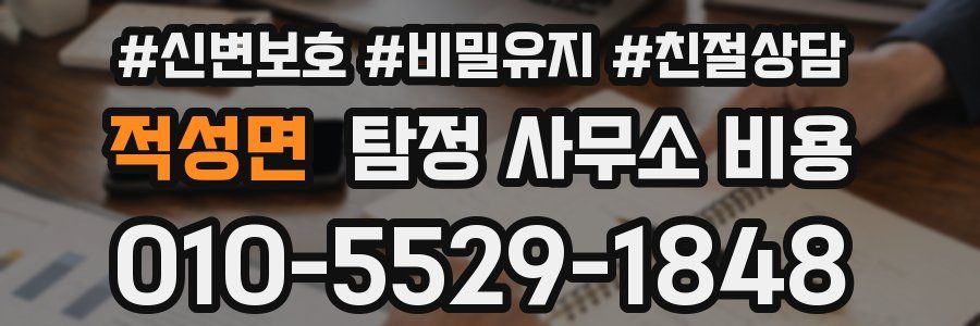 적성면 탐정 사무소 비용