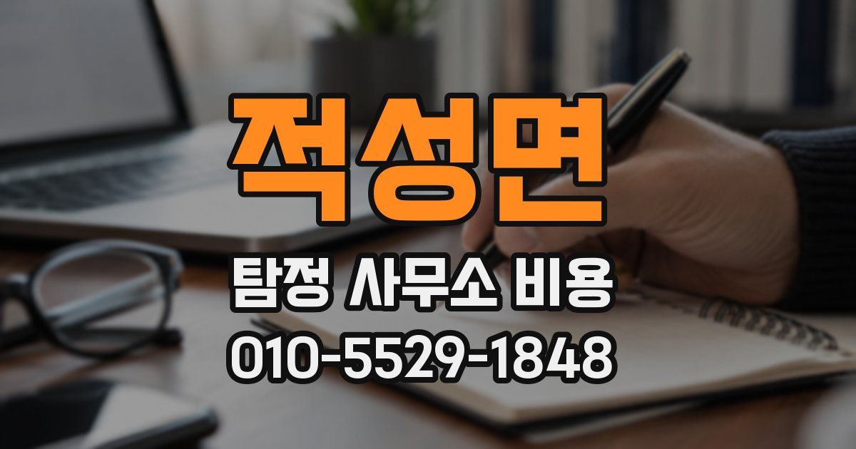 적성면 탐정 사무소 비용