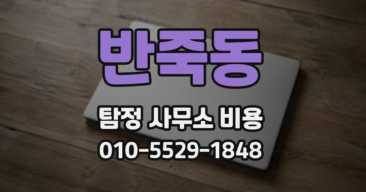 반죽동 탐정 사무소 비용