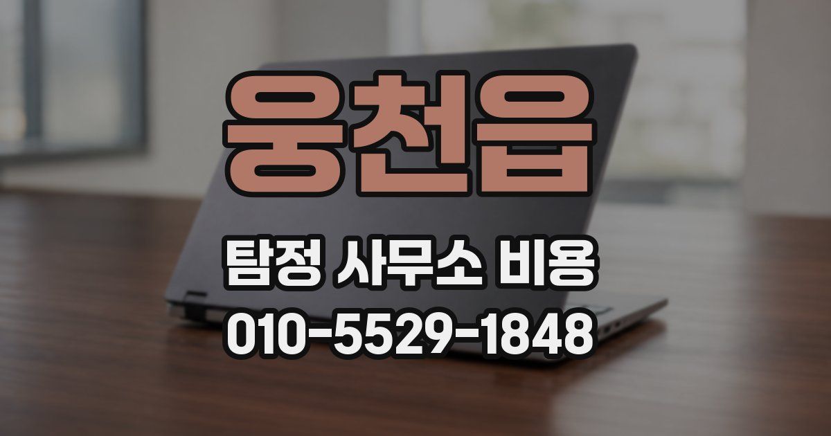 웅천읍 탐정 사무소 비용