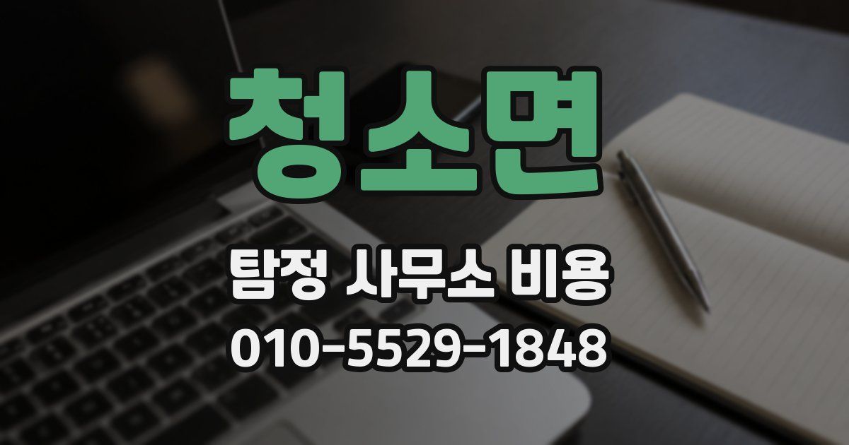 청소면 탐정 사무소 비용