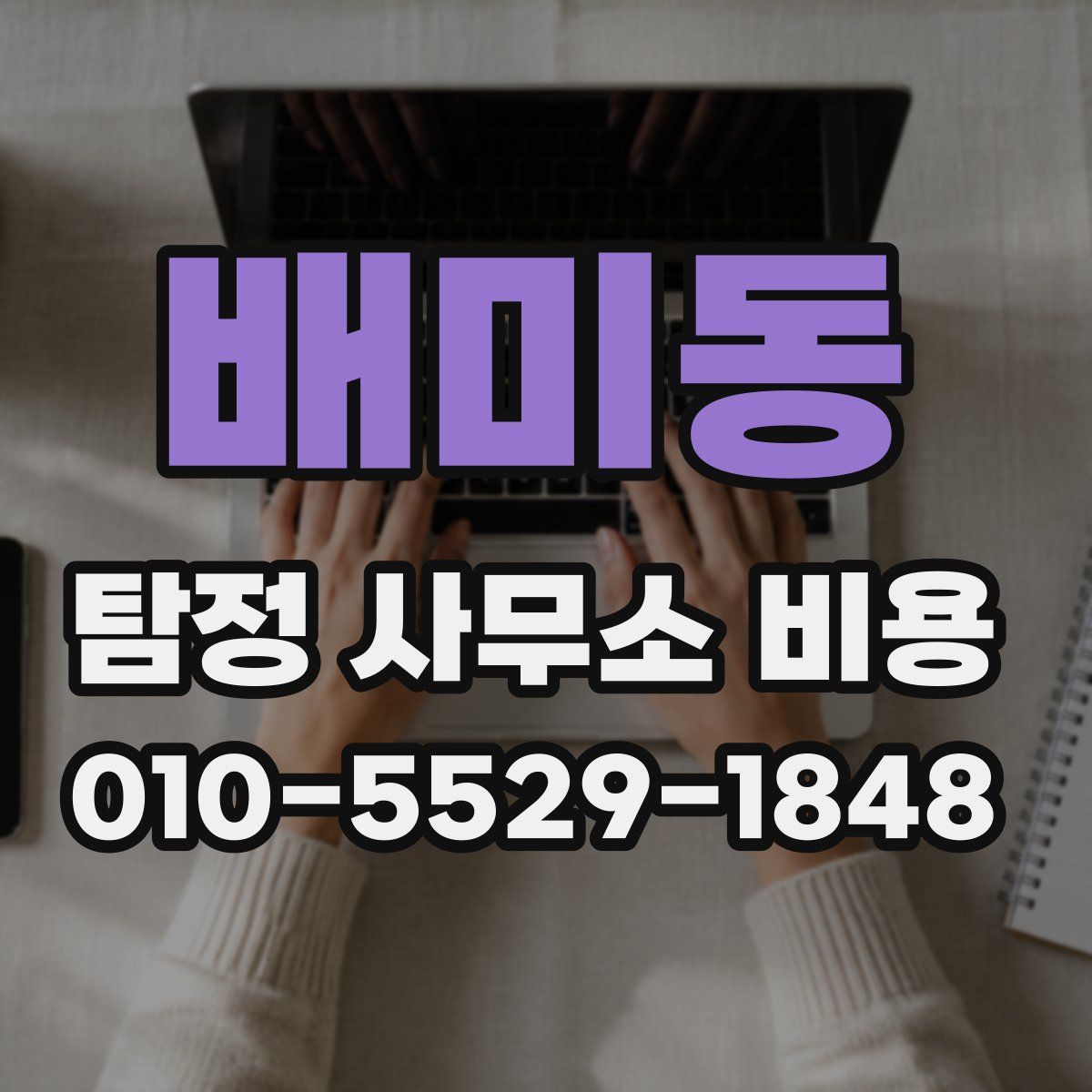 배미동 탐정 사무소 비용