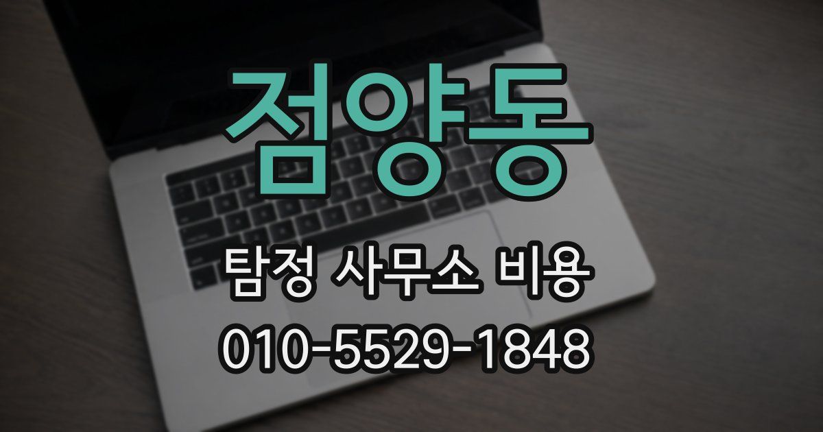 점양동 탐정 사무소 비용