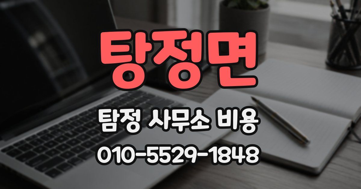 탕정면 탐정 사무소 비용