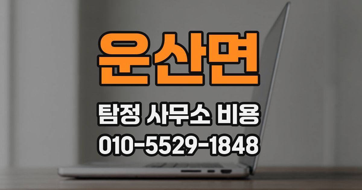 운산면 탐정 사무소 비용