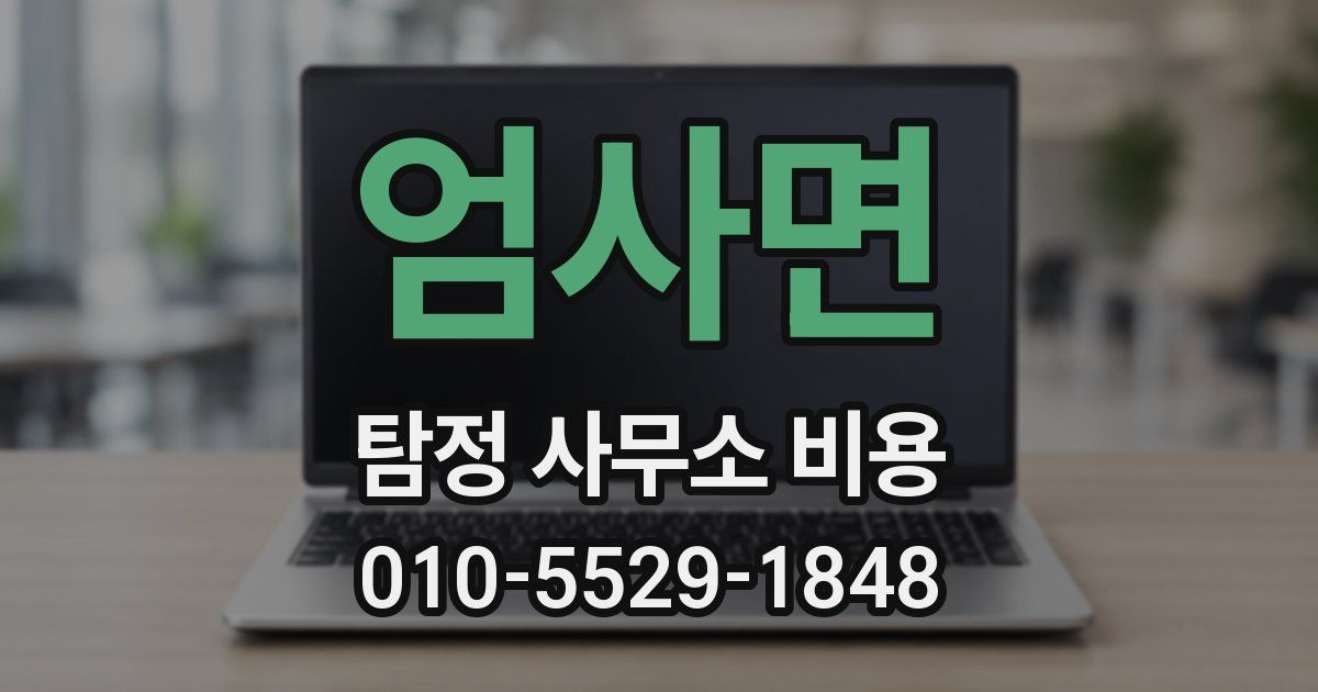 엄사면 탐정 사무소 비용
