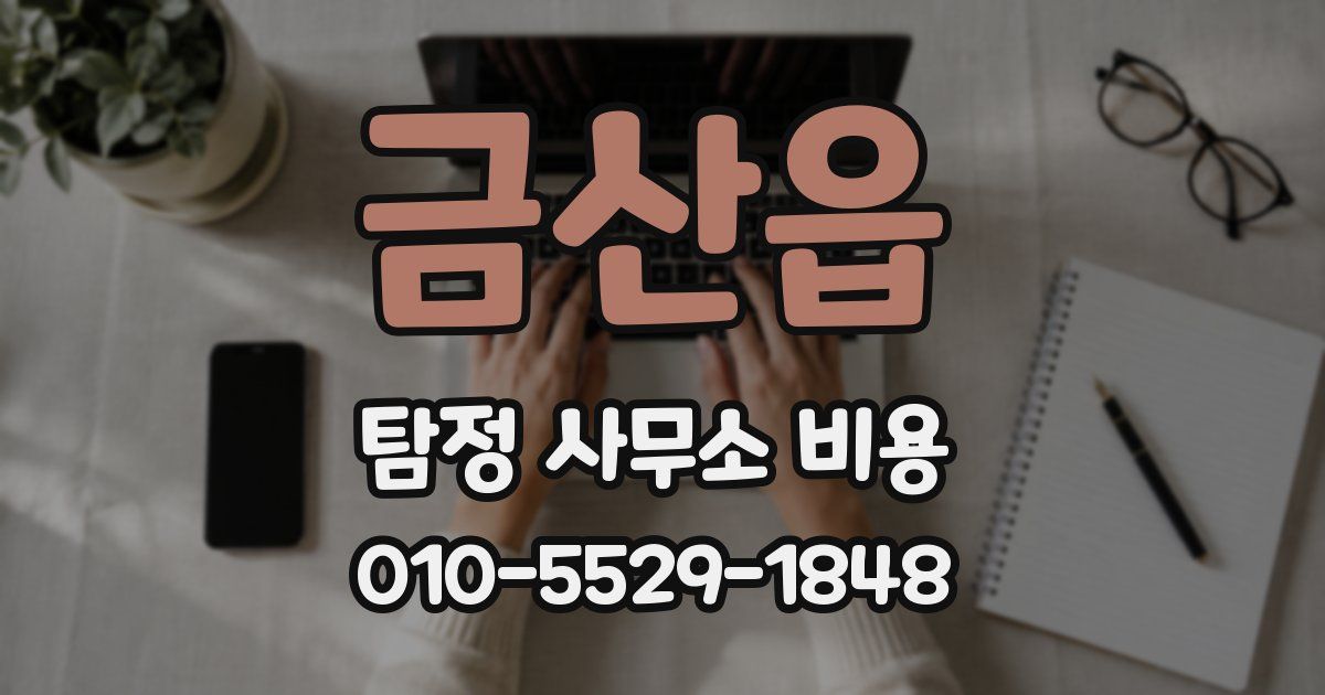 금산읍 탐정 사무소 비용
