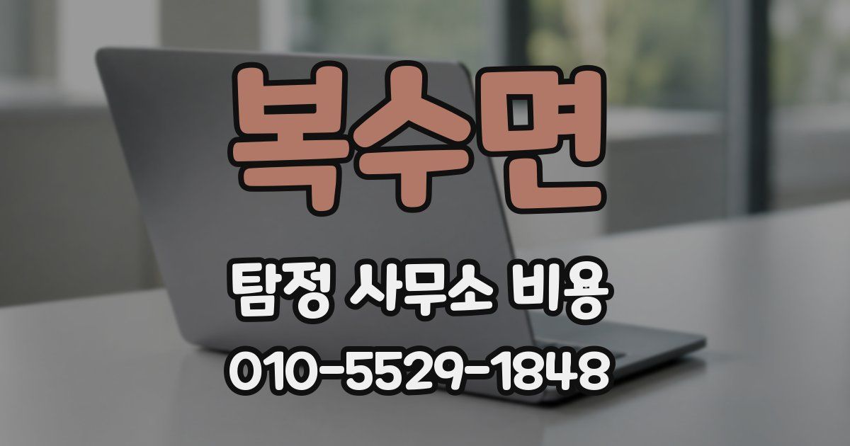 복수면 탐정 사무소 비용