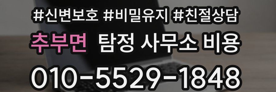 추부면 탐정 사무소 비용