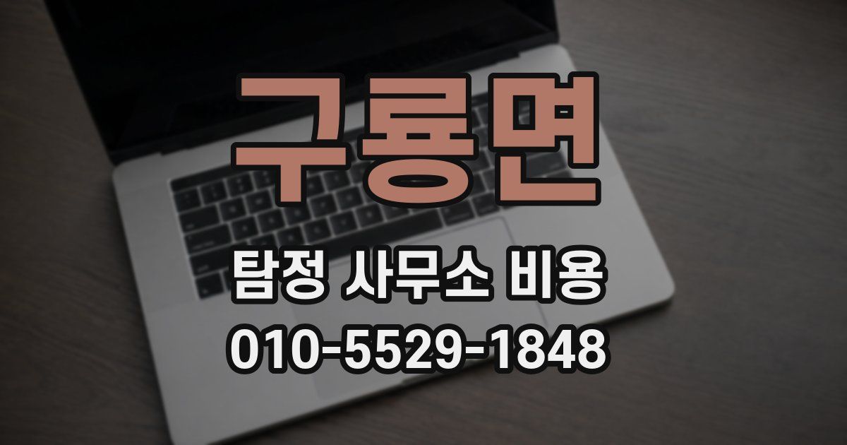 구룡면 탐정 사무소 비용